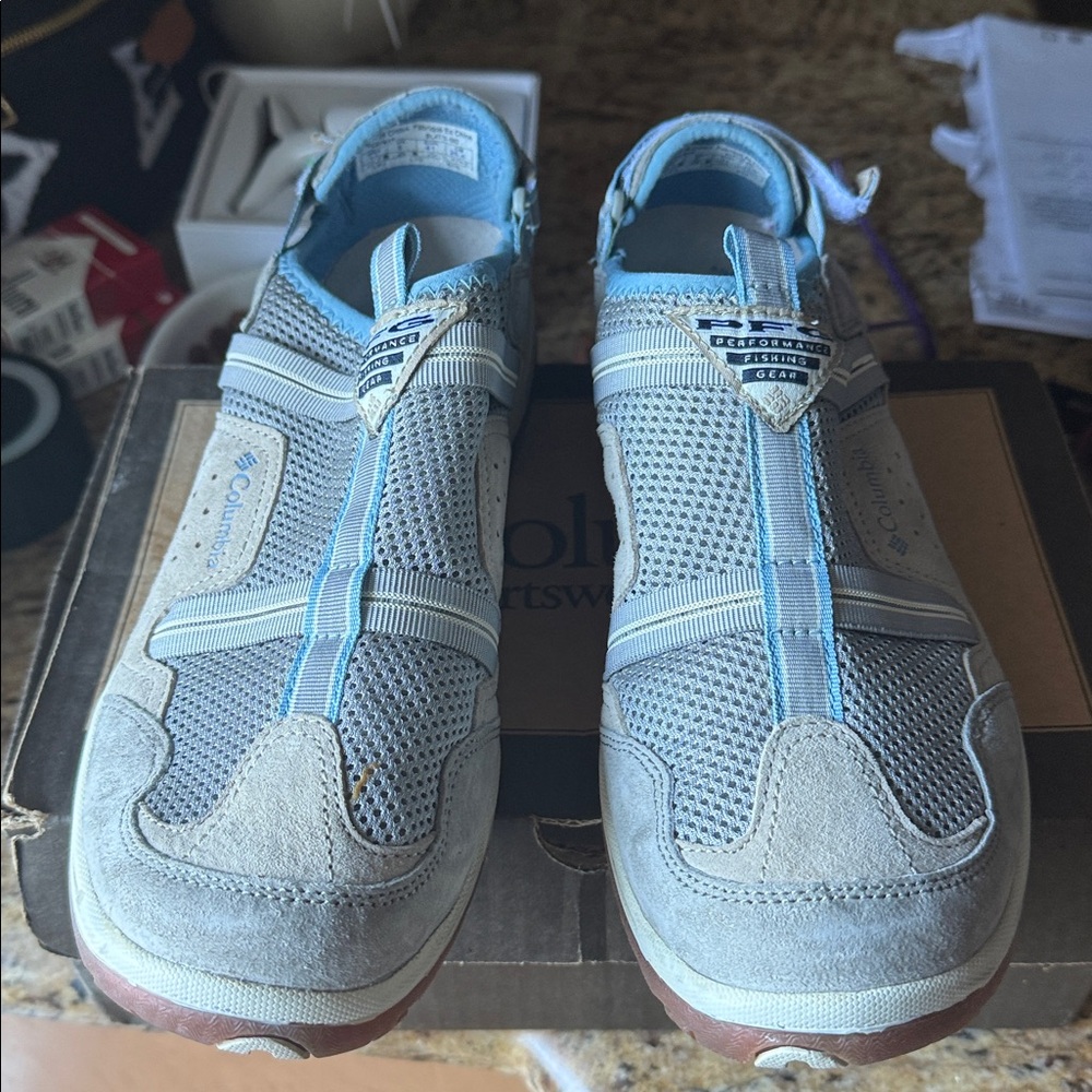 Columbia Sky Blue Mesh Athletic Shoes